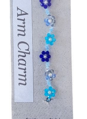Blue Glass Bead Flower Bracelet Blue Glass Bead Flower Bracelet. Great for those Beach Days! Part of our Arm Charm Collection